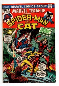 Marvel Team-Up # 8  - Spider-Man - Hellcat Patsy Walker - 1973 - FN