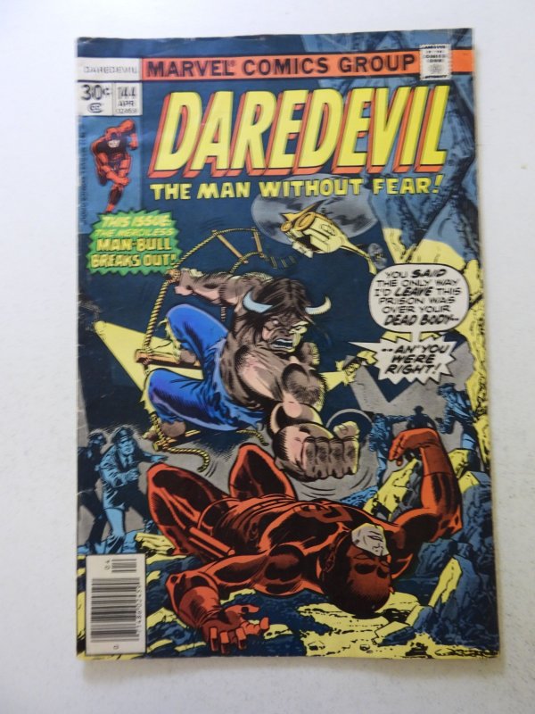 Daredevil #144 (1977) VG condition stains back cover