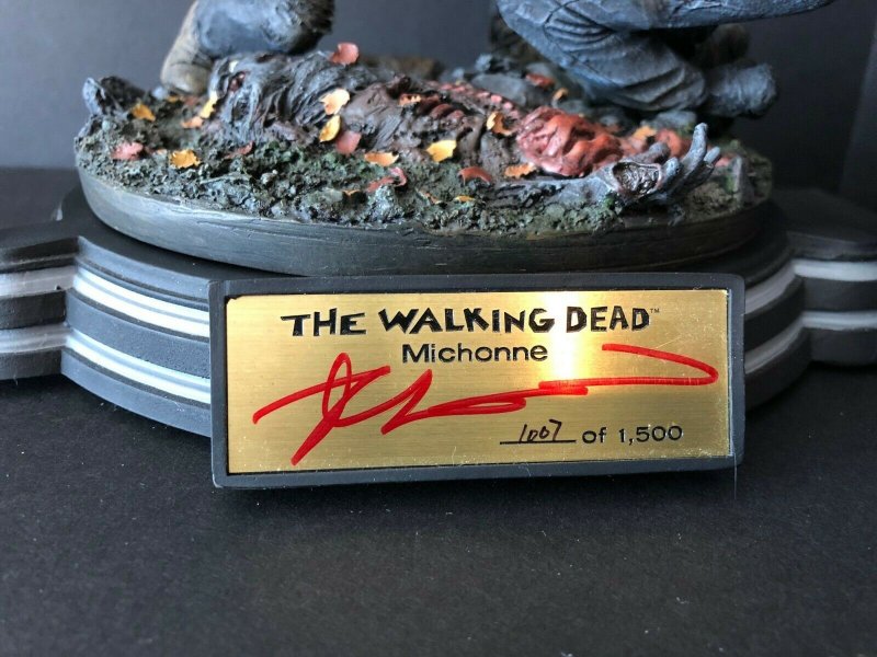 The Walking Dead Michonne Kirkman Signed Resin Statue w/ McFarlane Signed COA 