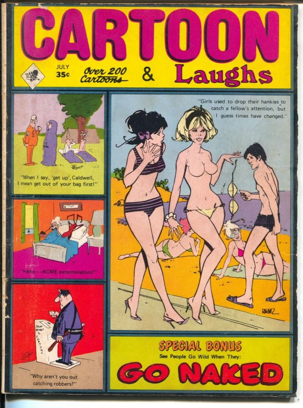 Cartoon Laughs 7/1969-Marvel-Jokes-cartoons-Trogdon-cheesecake-deCarlo-VG