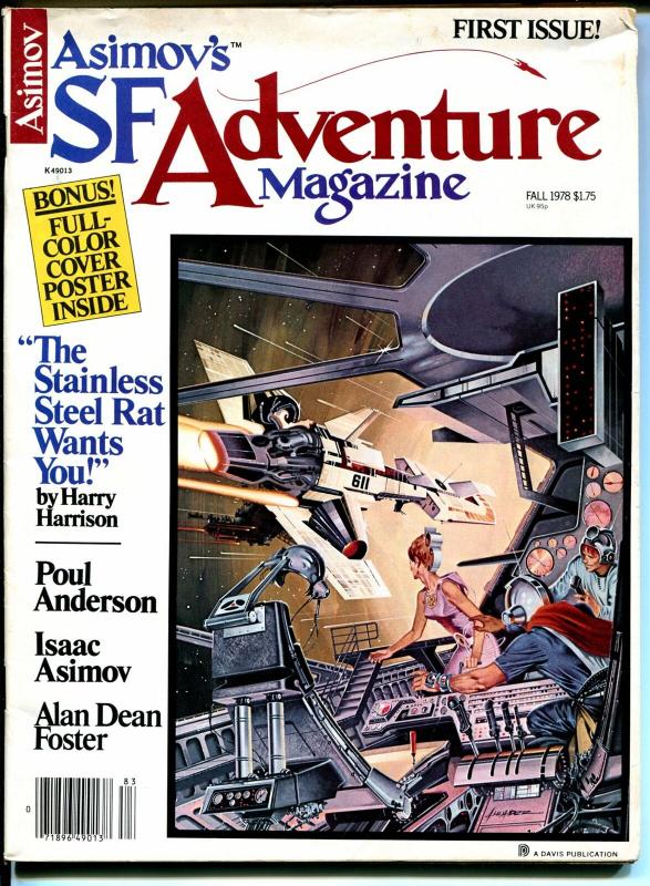 Asimov's SF Adventure Magazine -Fall 1978-1st issue-Poul Anderson-Harrison-VG