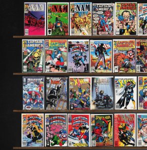 Huge Lot 140+ Comics with Captain America, Web Of Spider-Man & More!
