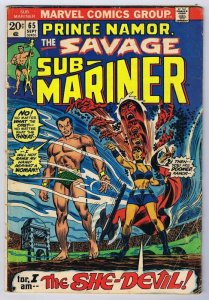 Sub Mariner #65 ORIGINAL Vintage 1973 Marvel Comics Bill Everett Tribute