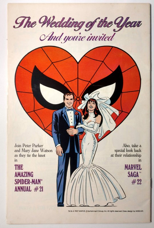 The Amazing Spider-Man #292 (8.0, 1987) Marry Jane excepts Peter's Marriage P...