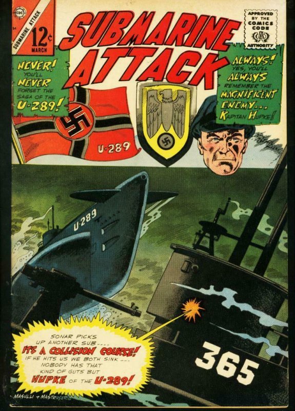 SUBMARINE ATTACK VOL 2 # 54 COMMIES WW II WAR BOMBS '66 FN/VF 