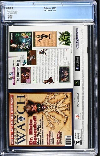 Batman #609 2003 DC Comics CGC 9.8 1st app Hush 015