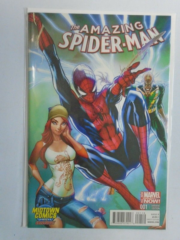 Amazing Spider-Man #1 MIDTOWN variant 8.5 VF+ (2014 3rd Series)