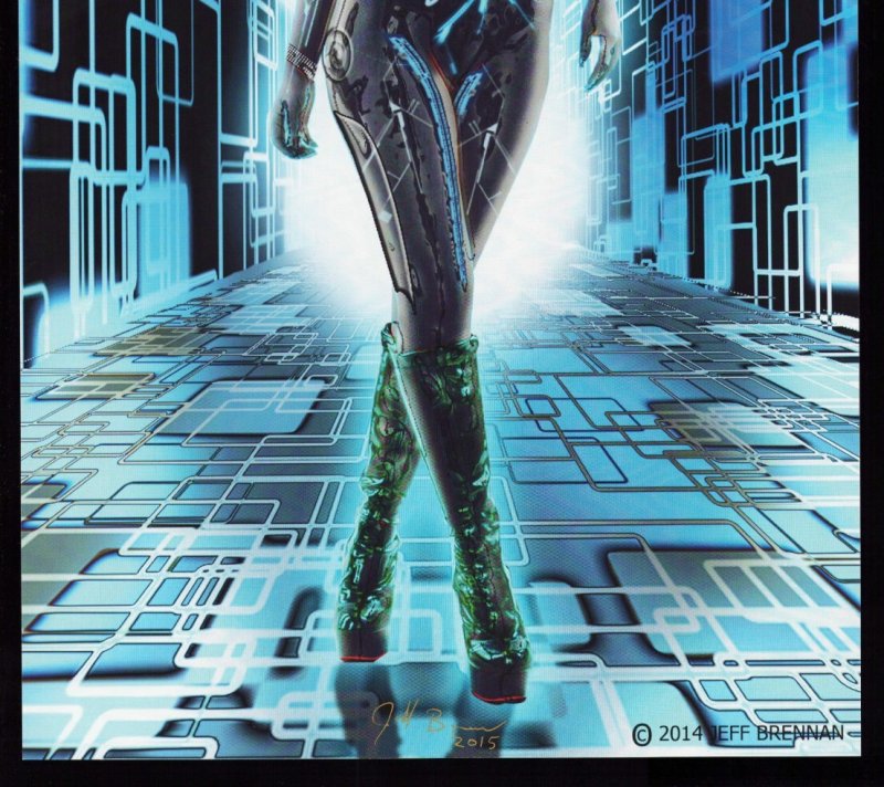 Glowbot (2014) by Jeff Brennan. 11 x 17 3D Art Signed