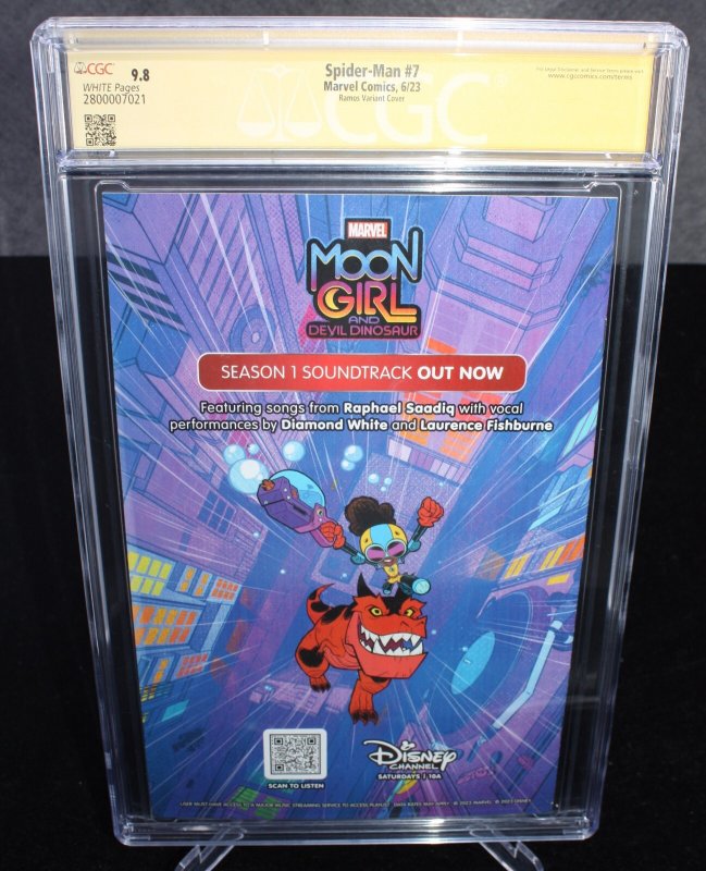 Spider-Man #7 CGC (9.8) Signed & Sketched by Humberto Ramos - 2023