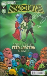 GREEN LANTERN #1 (2021) SIGNED IN SILVER BY BERNARD CHANGE W/COA.