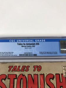 Tales To Astonish 35 Cgc 2.5 Ow Oages 1st Ant-man Second Hank Pym Marvel Silver 