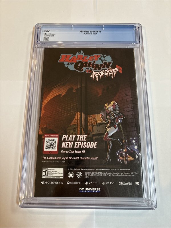 Absolute Batman (2024)  #1 (CGC 9.8) DC Comics • 1st Print