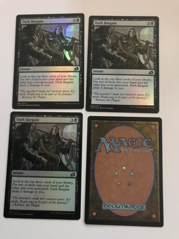 4 DARK BARGAIN (foil) : Magic the Gathering MTG cards; IKORIA, NM, Instant