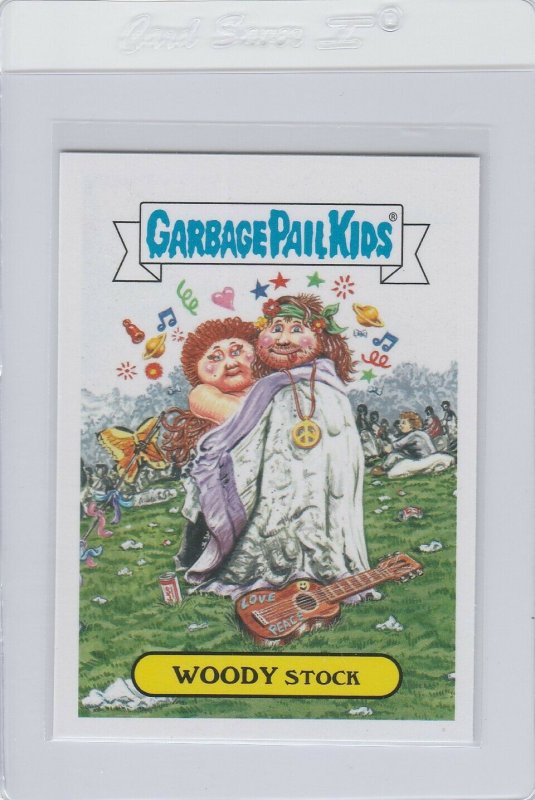 Garbage Pail Kids Woody Stock 9b GPK 2016 American As Apple Pie In Your Face