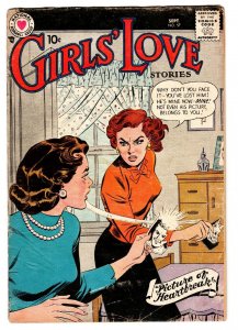 Girls' Love Stories #57 1958 DC Romance- Fight cover COMIC BOOK 