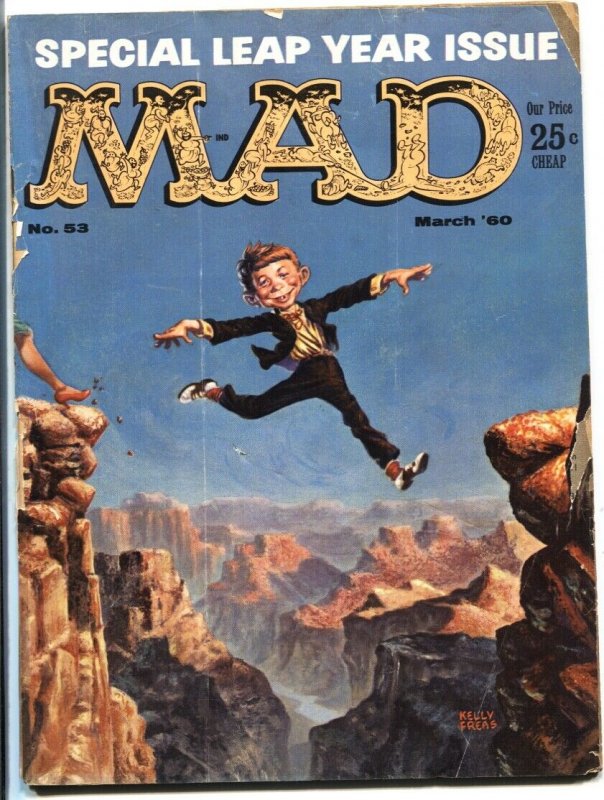 MAD #53-Alfred E Neuman-DRUCKER-WOOD-ORLANDO-1960-G/VG