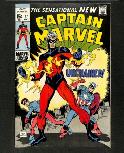 Captain Marvel (1968) #17 1st New Costume!