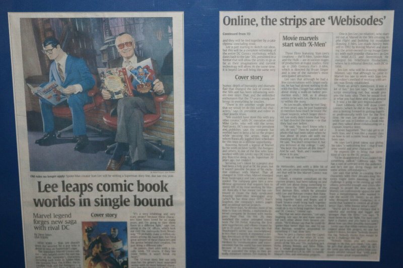 Stan Lee Framed USA Today Newspaper Article from Stan's Office Framed - 4/12/00