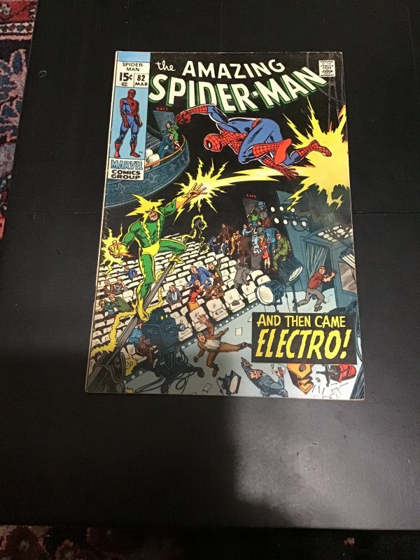 The Amazing Spider-Man #82 (1970) Electro High-Grade black cover VF/NM Boca CERT