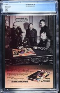 Transformers #4 1985 Marvel Comics CGC 9.8 1st app Shockwave White Pages 021