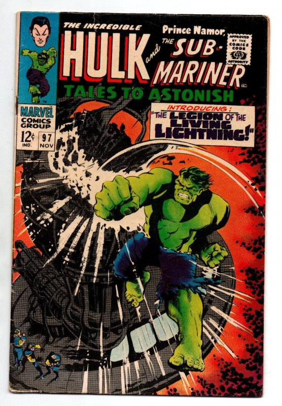 Tales to Astonishing #97 - Namor - Hulk - 1967 - VG