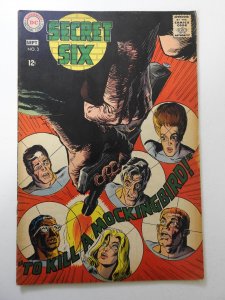 Secret Six #3 (1968) VG Condition cover detached top staple