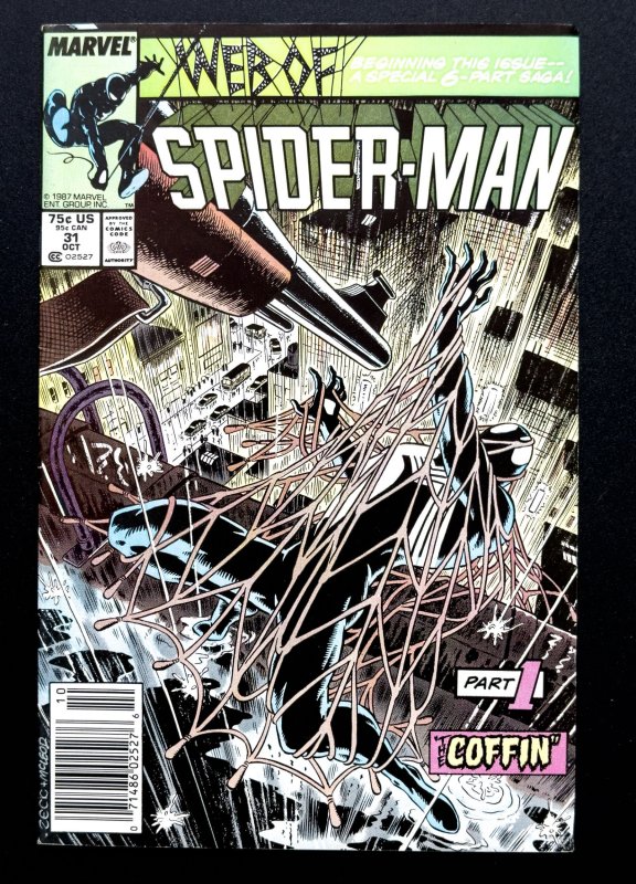 Web of Spider-Man #31 (1987) - [KEY] Part 1 of Kraven's Last Hunt - VF