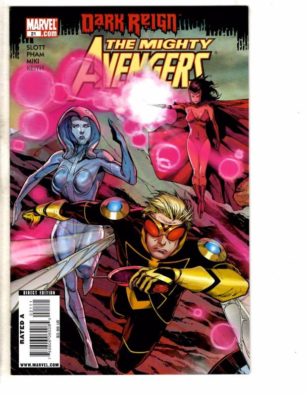 Lot Of 5 Mighty Avengers Marvel Comic Books # 17 18 19 20 21 Hulk Thor Wasp J47