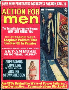 Action For Men Magazine May 1969-AGGRESSIVE WOMEN-SKY AMBUSH-UFO VG