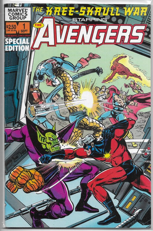 Kree-Skrull War starring the Avengers #1 VF (rep. 93-94) Neal Adams, Buscema