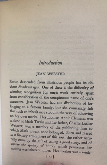 Daddy long-legs, Webster, 1940