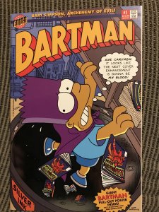 Bartman #1 : Bongo 1993 NM-; Simpson’s Bart, Chrome cover Beauty, w/ poster