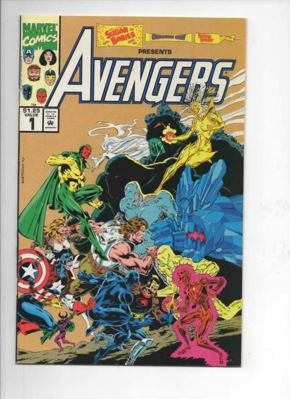 AVENGERS #1 Sugar Babies Edition, NM, Captain America, w / cards attached, 1993