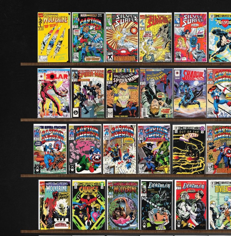 Huge Lot 150+ Comics with Captain America, Wolverine & More!