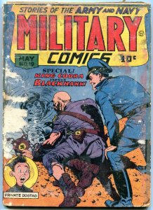 MILITARY COMICS #19- Blackhawk- Reed Crandall- King Cobra FAIR