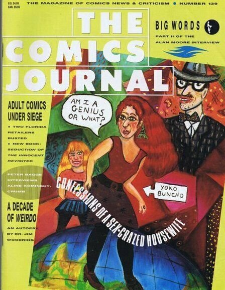 ORIGINAL Vintage 1990 Comics Journal Magazine #139 Alan Moore