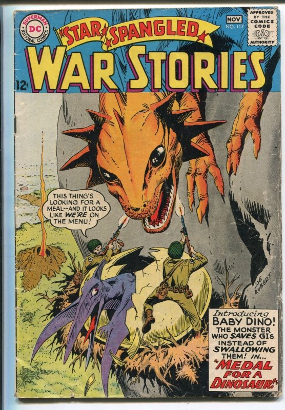 STAR SPANGLED WAR #117 1964-DC-1ST BABY DINO STORY-SCI-FI-good +