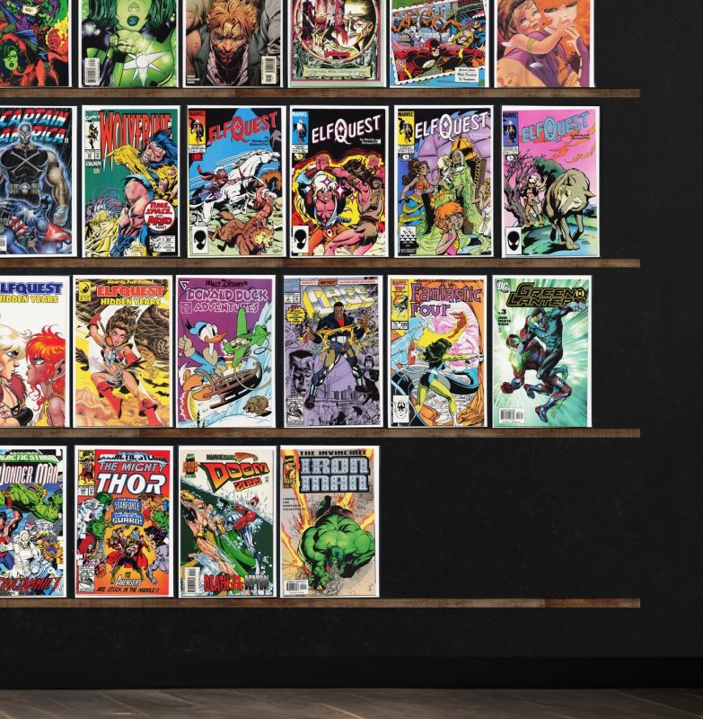 Huge Lot 150+ Comics with Green Lantern, Elfquest, Fantastic Four & More!