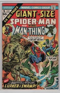 Amazing Spider-Man King-Size Annual #5 Marvel, 1975, Man Thing App VF Free Ship!