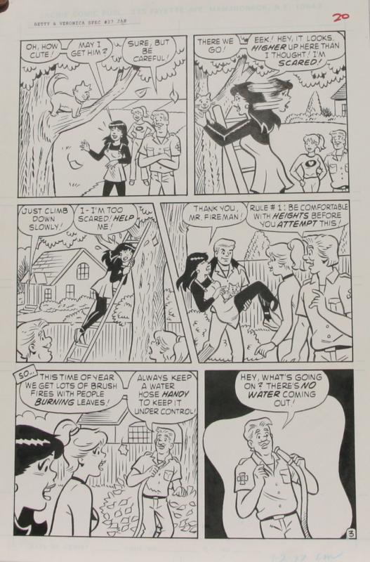 ARCHIE original art, BETTY VERONICA Special #27, Pg 20, 12 x 18, 1997