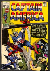 Captain America #123 VG- 3.5 Marvel Comics