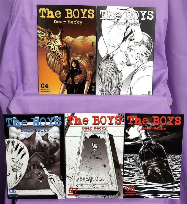 THE BOYS Dear Becky #5 - 8 Robertson Line Art Premium Covers (Dynamite, 2020)! 725130290571