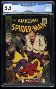 Amazing Spider-Man #51 CGC FN- 5.5 White Pages 2nd Appearance Kingpin!