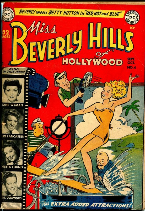 Miss Beverly Hills of Hollywood #4 1949-DC-swimsuit-Ray Milland-Jane Wyman-VG