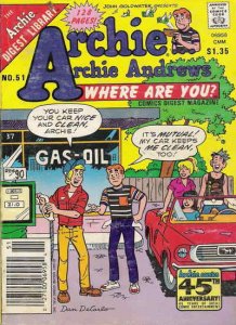 Archie Archie Andrews, Where Are You? Digest Magazine #51 FN ; Archie |