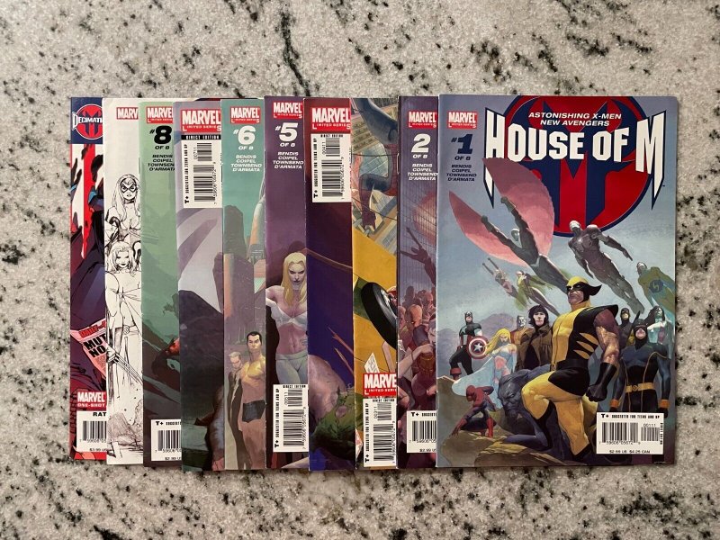 House Of M Marvel Comics LTD Series #1 2 3 4 5 6 7 8 Sketchbook & Day After J911