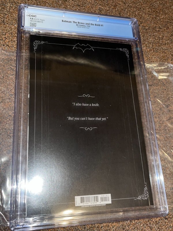 Brave and the Bold 1, Nathan Szerdy, 1:50 Variant Cover, CGC Graded 9.8
