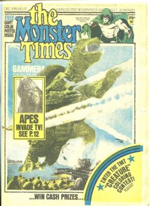 The Monster Times #37 Horror Newspaper 1974 Gammera Apes Invade TV DC Spectre