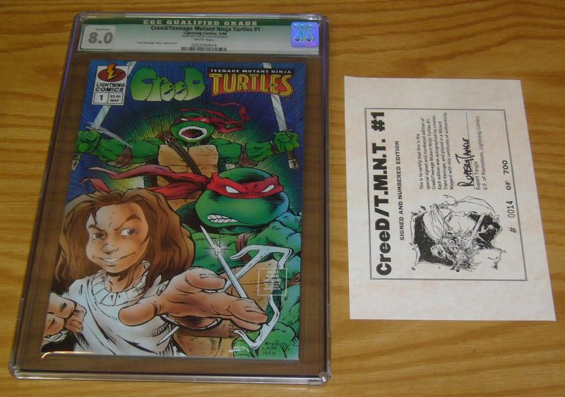 CreeD/Teenage Mutant Ninja Turtles #1 CGC 8.0 signed with COA (#14 of 700) tmnt