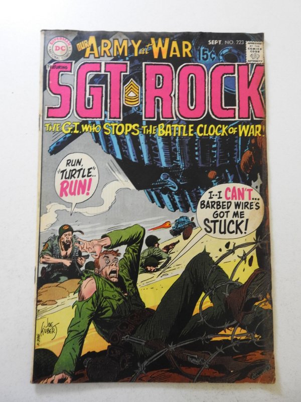 Our Army at War #223 (1970) VG- Condition moisture damage